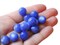 13 12mm Round Blue Vintage Moonglow Lucite Beads Loose Ball Beads Bubblegum Beads